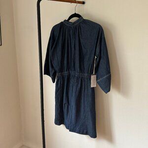 Apiece Apart Aurora Backless Dress stonewashed super light denim